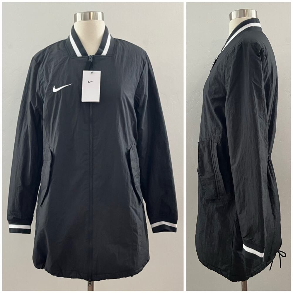 Nike Team Dugout Parka Jacket Women's M Gray Water Repellant DC9103-060 Gray NEW